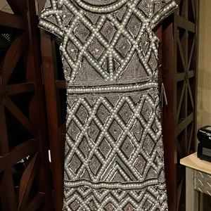 SEQUIN AND BEADED DRESS